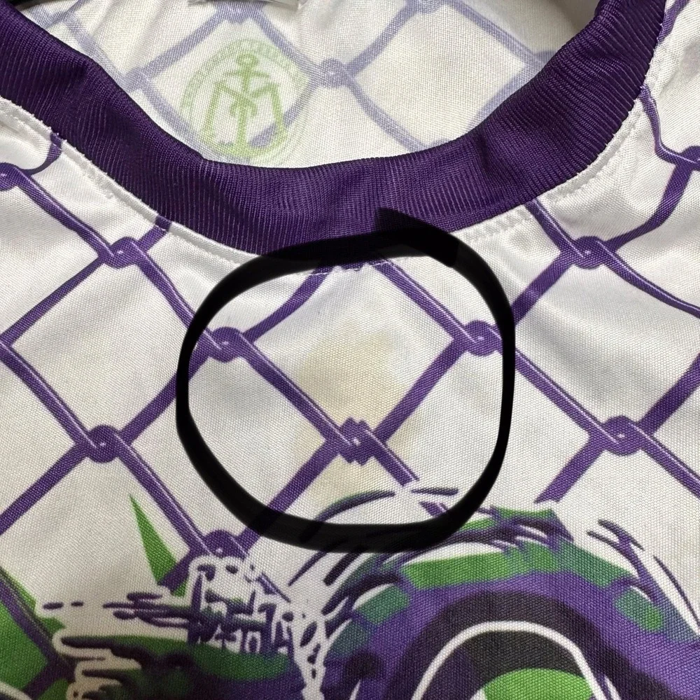 Rage Gorilla Kreeger 14 Colorado Mountain Jersey‎ Mens Medium Purple White Green